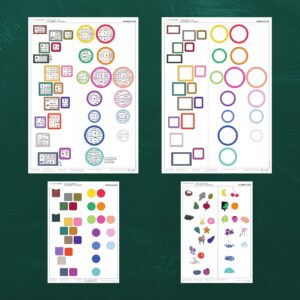 Ensemble des 4 affiches Phonocolor pour enseigner à lire et écrire : phonèmes, graphèmes, canevas des graphèmes, pictos